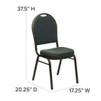 Chaise de banquet empilable à dossier en dôme de la série HERCULES de Flash Furniture