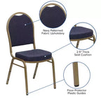 Chaise de banquet empilable à dossier en dôme de la série HERCULES de Flash Furniture