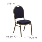 Chaise de banquet empilable à dossier en dôme de la série HERCULES de Flash Furniture