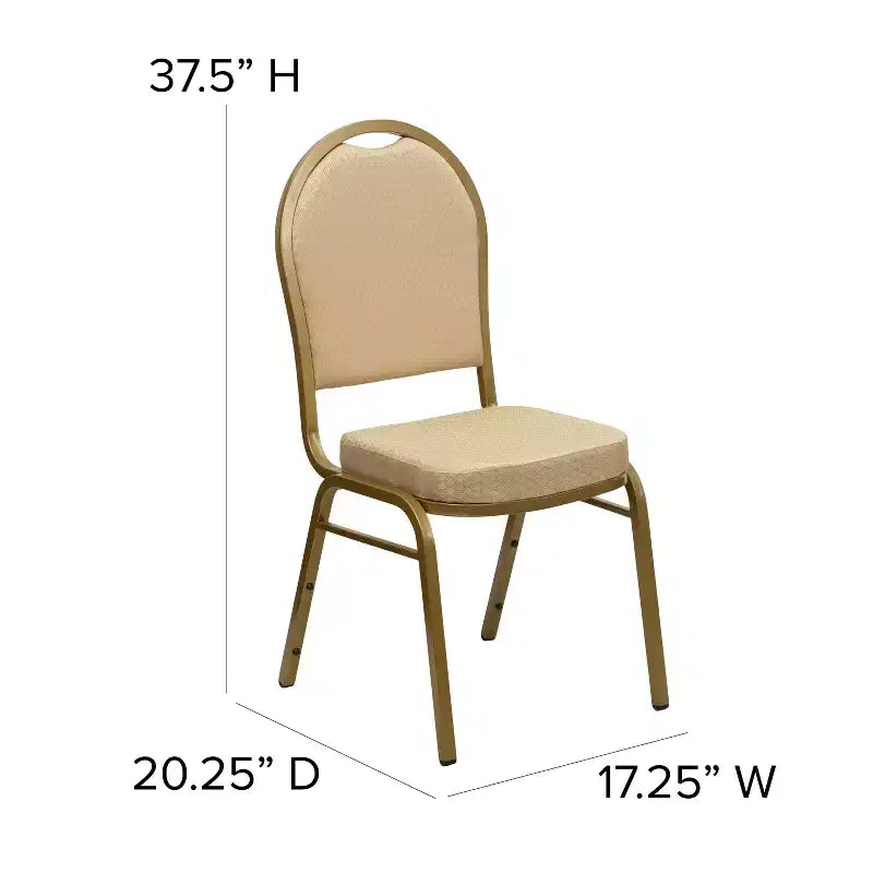 Chaise de banquet empilable à dossier en dôme de la série HERCULES de Flash Furniture