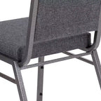 Chaise de banquet empilable Flash Furniture HERCULES avec dossier carré et cadre Silvervein
