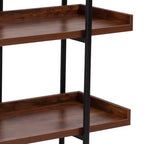 Étagère de rangement Emma et Oliver à 3 niveaux de 89 cm de hauteur, avec finition grain de bois rustique