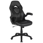 Ensemble bureau gamer et chaise de course Flash Furniture avec porte-gobelet, support de casque et 2 trous de gestion des câbles