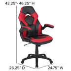 Ensemble bureau gamer et chaise de course Flash Furniture avec porte-gobelet, support de casque et 2 trous de gestion des câbles