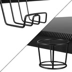 Ensemble bureau gamer et chaise de course Flash Furniture avec porte-gobelet, support de casque et 2 trous de gestion des câbles