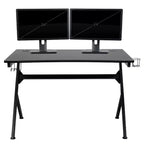 Ensemble bureau gamer et chaise de course Flash Furniture avec porte-gobelet, support de casque et 2 trous de gestion des câbles