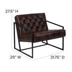 Fauteuil d'appoint capitonné Emma et Oliver Home Office