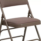 Chaise Pliante Rembourrée en Métal Emma et Oliver, Lot de 2, Portable pour la Maison, le Bureau et les Événements/Fêtes