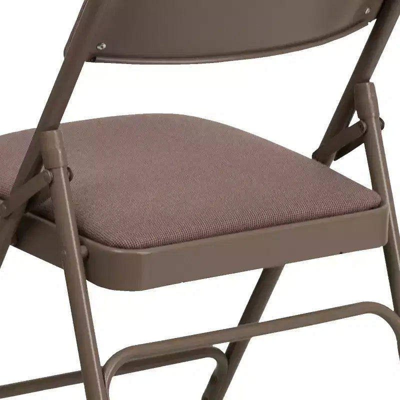 Chaise Pliante Rembourrée en Métal Emma et Oliver, Lot de 2, Portable pour la Maison, le Bureau et les Événements/Fêtes
