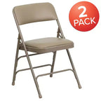 Chaise Pliante Rembourrée en Métal Emma et Oliver, Lot de 2, Portable pour la Maison, le Bureau et les Événements/Fêtes