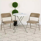 Chaise Pliante Rembourrée en Métal Emma et Oliver, Lot de 2, Portable pour la Maison, le Bureau et les Événements/Fêtes