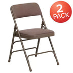 Chaise Pliante Rembourrée en Métal Emma et Oliver, Lot de 2, Portable pour la Maison, le Bureau et les Événements/Fêtes