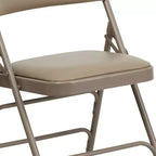 Chaise Pliante Rembourrée en Métal Emma et Oliver, Lot de 2, Portable pour la Maison, le Bureau et les Événements/Fêtes