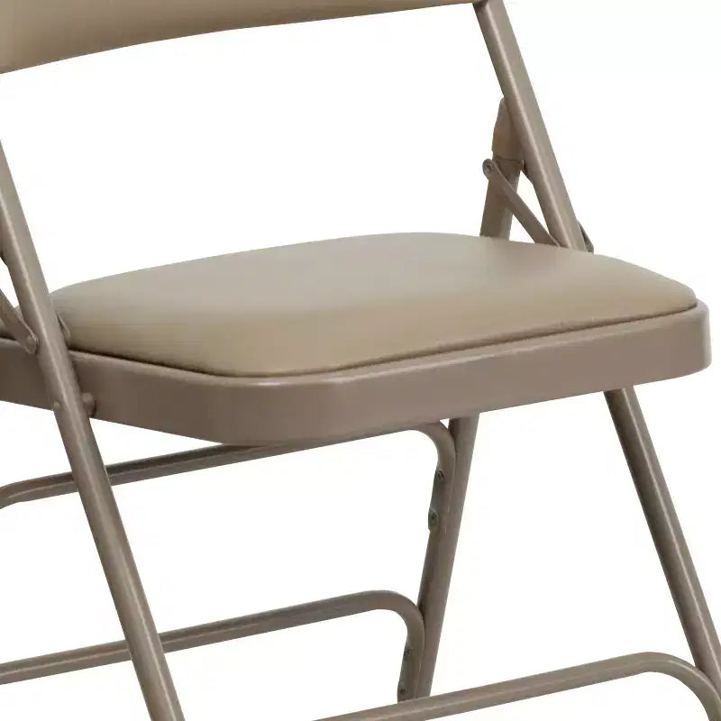Chaise Pliante Rembourrée en Métal Emma et Oliver, Lot de 2, Portable pour la Maison, le Bureau et les Événements/Fêtes
