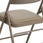 Chaise Pliante Rembourrée en Métal Emma et Oliver, Lot de 2, Portable pour la Maison, le Bureau et les Événements/Fêtes