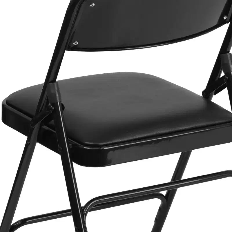Chaise Pliante Rembourrée en Métal Emma et Oliver, Lot de 2, Portable pour la Maison, le Bureau et les Événements/Fêtes