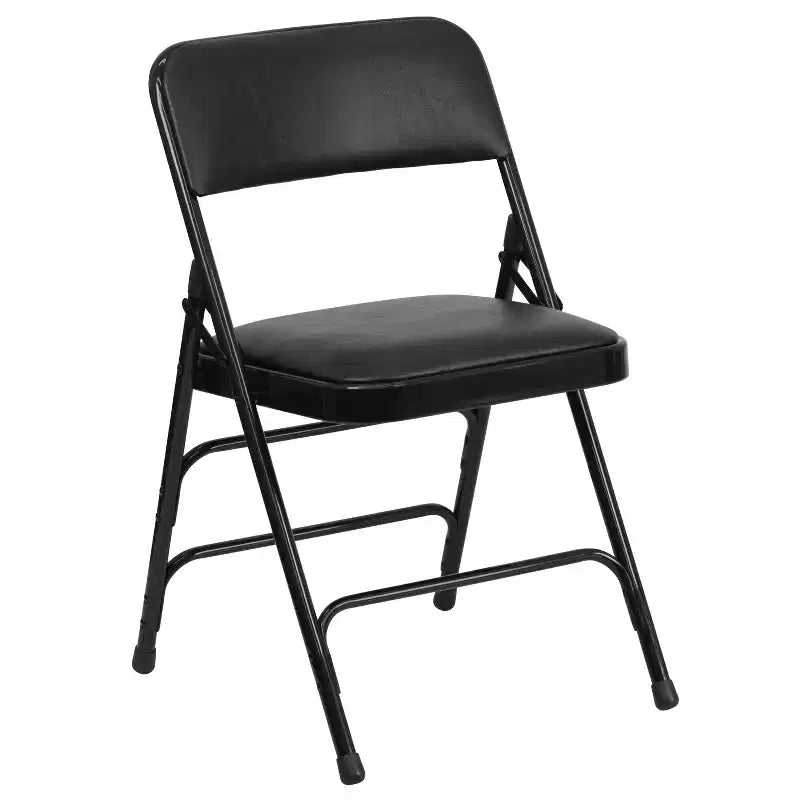 Chaise Pliante Rembourrée en Métal Emma et Oliver, Lot de 2, Portable pour la Maison, le Bureau et les Événements/Fêtes