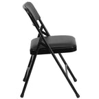Chaise Pliante Rembourrée en Métal Emma et Oliver, Lot de 2, Portable pour la Maison, le Bureau et les Événements/Fêtes
