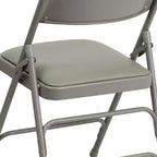 Chaise Pliante Rembourrée en Métal Emma et Oliver, Lot de 2, Portable pour la Maison, le Bureau et les Événements/Fêtes