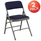 Chaise Pliante Rembourrée en Métal Emma et Oliver, Lot de 2, Portable pour la Maison, le Bureau et les Événements/Fêtes