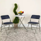 Chaise Pliante Rembourrée en Métal Emma et Oliver, Lot de 2, Portable pour la Maison, le Bureau et les Événements/Fêtes