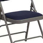 Chaise Pliante Rembourrée en Métal Emma et Oliver, Lot de 2, Portable pour la Maison, le Bureau et les Événements/Fêtes