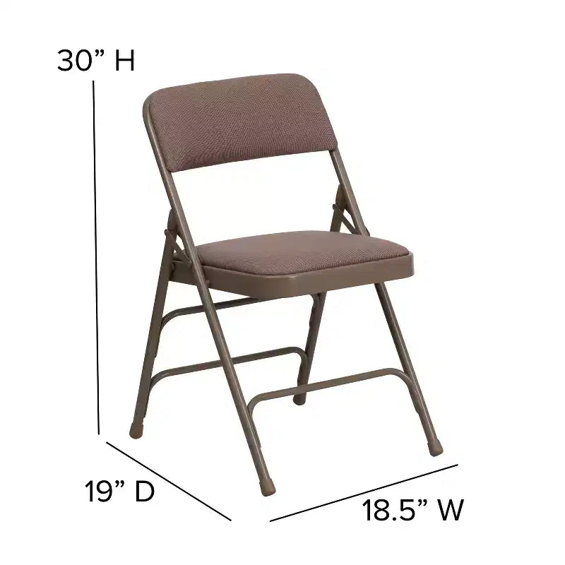 Chaise Pliante Rembourrée en Métal Emma et Oliver, Lot de 2, Portable pour la Maison, le Bureau et les Événements/Fêtes