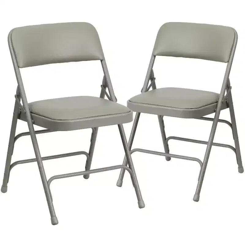 Chaise Pliante Rembourrée en Métal Emma et Oliver, Lot de 2, Portable pour la Maison, le Bureau et les Événements/Fêtes