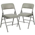 Chaise Pliante Rembourrée en Métal Emma et Oliver, Lot de 2, Portable pour la Maison, le Bureau et les Événements/Fêtes