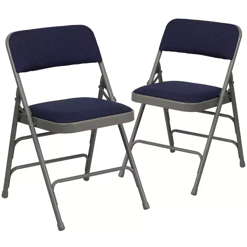 Chaise Pliante Rembourrée en Métal Emma et Oliver, Lot de 2, Portable pour la Maison, le Bureau et les Événements/Fêtes