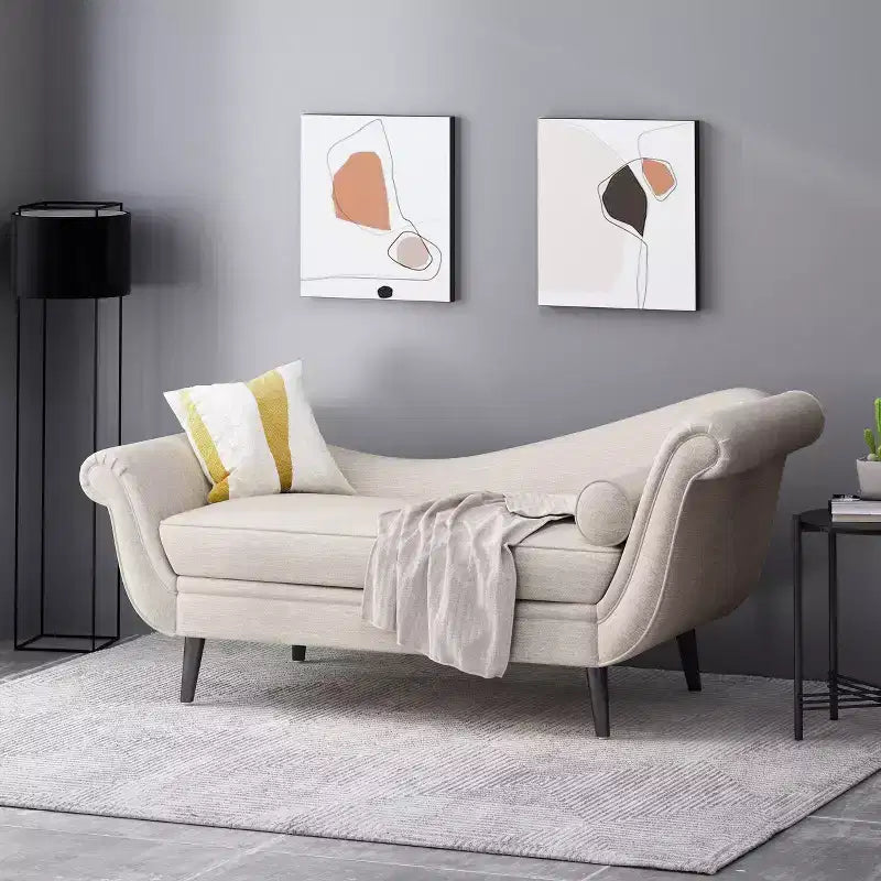Calvert : méridienne contemporaine à accoudoirs volutes – Christopher Knight Home