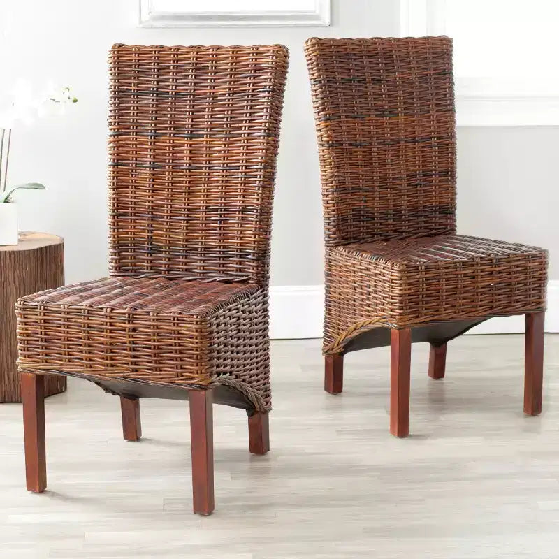Chaise Ridge Side – Lot de 2 – FOX6523 – Brun Pécan – Safavieh Couture
