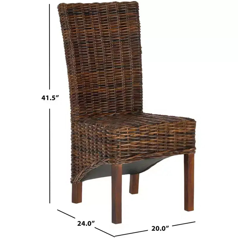 Chaise Ridge Side – Lot de 2 – FOX6523 – Brun Pécan – Safavieh Couture