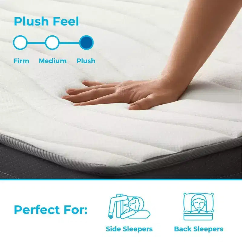 Matelas hybride en mousse à mémoire de forme et gel Linenspa Essentials 12