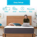 Matelas hybride en mousse à mémoire de forme et gel Linenspa Essentials 12