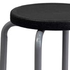Tabouret empilable Flash Furniture (lot de 10) avec cadre en acier thermolaqué argenté