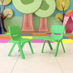 Flash Furniture Lot de 6 Chaises d'école empilables en plastique avec Hauteur d'assise de 33,6 cm