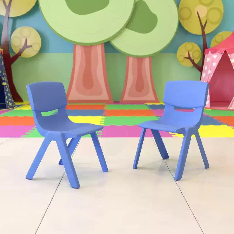 Flash Furniture Lot de 6 Chaises d'école empilables en plastique avec Hauteur d'assise de 33,6 cm