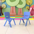 Flash Furniture Lot de 6 Chaises d'école empilables en plastique avec Hauteur d'assise de 33,6 cm