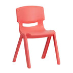 Flash Furniture Lot de 6 Chaises d'école empilables en plastique avec Hauteur d'assise de 33,6 cm