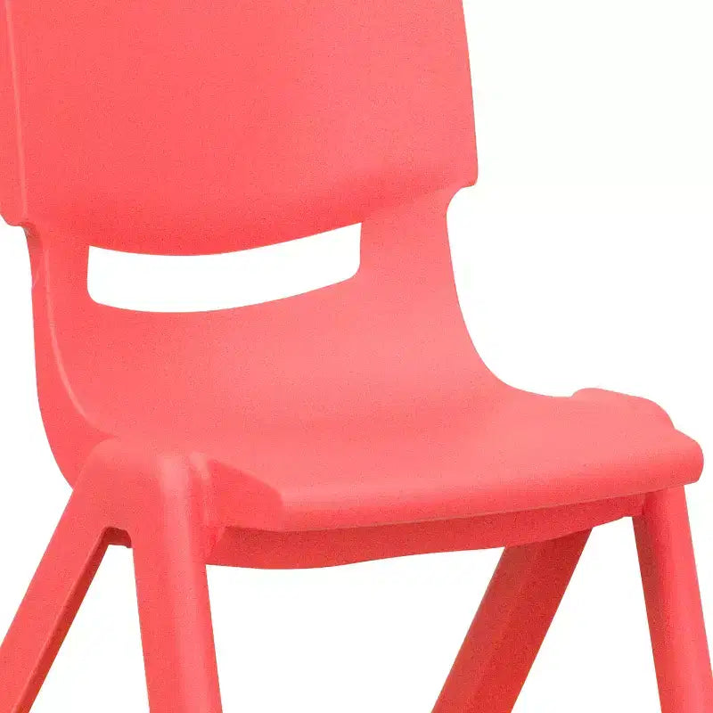 Flash Furniture Lot de 6 Chaises d'école empilables en plastique avec Hauteur d'assise de 33,6 cm