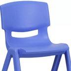Flash Furniture Lot de 6 Chaises d'école empilables en plastique avec Hauteur d'assise de 33,6 cm