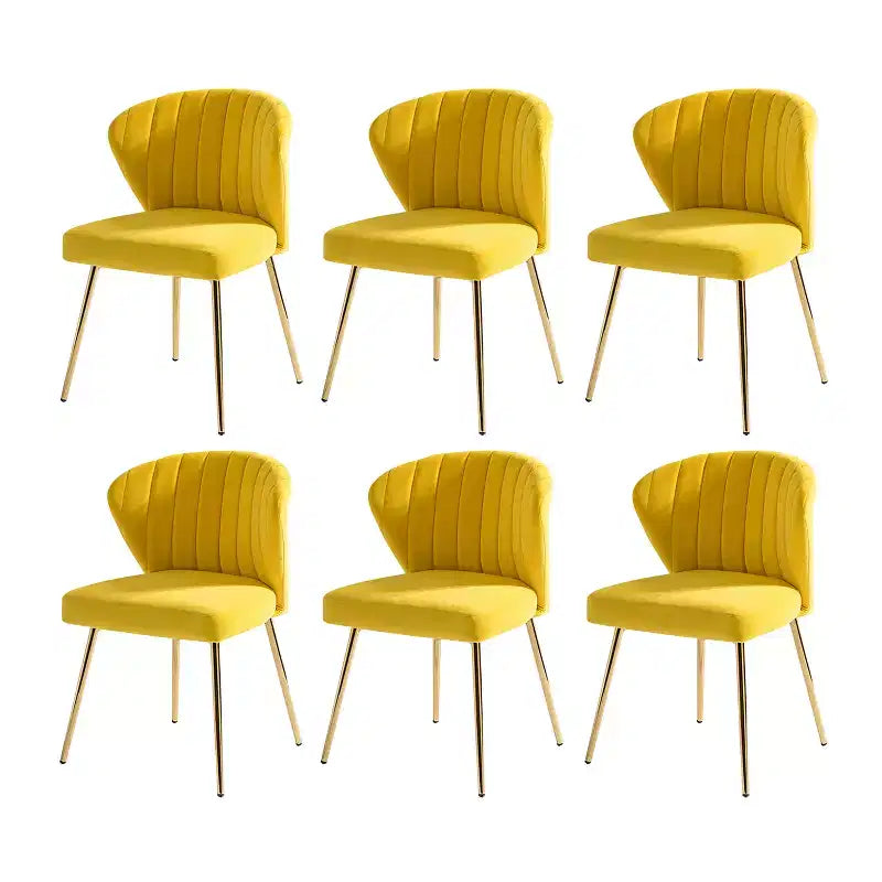 Lot de 6 chaises d'appoint capitonnées design contemporain Olinto | KARAT HOME