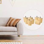 Unique Bargains Pieds de rechange ronds en bois massif pour canapé, fauteuil, fauteuil inclinable, table basse, ensemble de 8