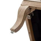 Fauteuil Rinaldo à Rayures de Style Ferme avec Accoudoirs en Bois Massif pour Salon, Salle de Séjour, Chambre | ART OF LIVING DESIGNS