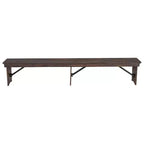 Banc pliant de style ferme Merrick Lane en pin massif, 96 x 12