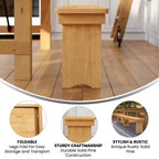 Banc pliant de style ferme Merrick Lane en pin massif, 96 x 12