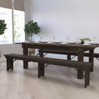 Banc pliant de style ferme Merrick Lane en pin massif, 96 x 12
