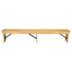 Banc pliant de style ferme Merrick Lane en pin massif, 96 x 12
