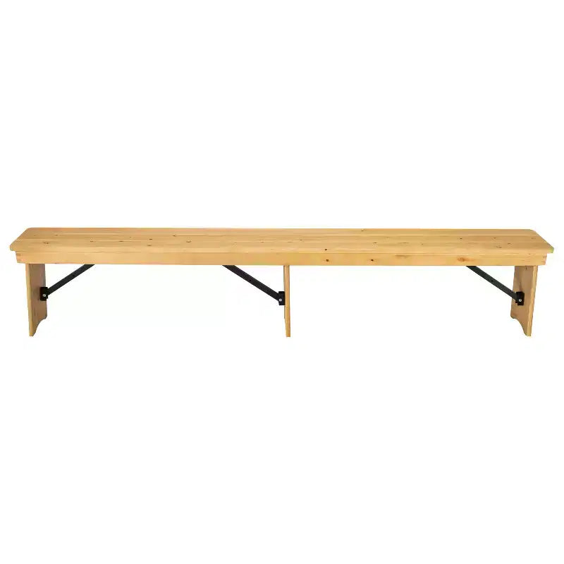 Banc pliant de style ferme Merrick Lane en pin massif, 96 x 12